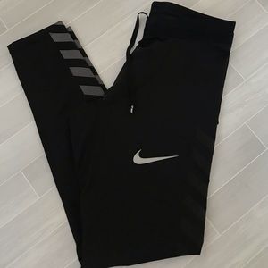 Nike Black Leggings with Reflective Stripes